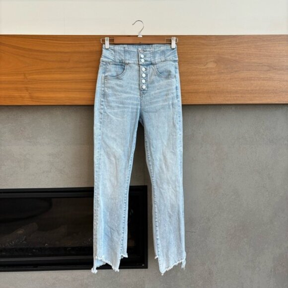 Veronica Beard Katherine Corset-Waist Extra High Rise Jeans, Size 26/ 2 - Picture 1 of 13